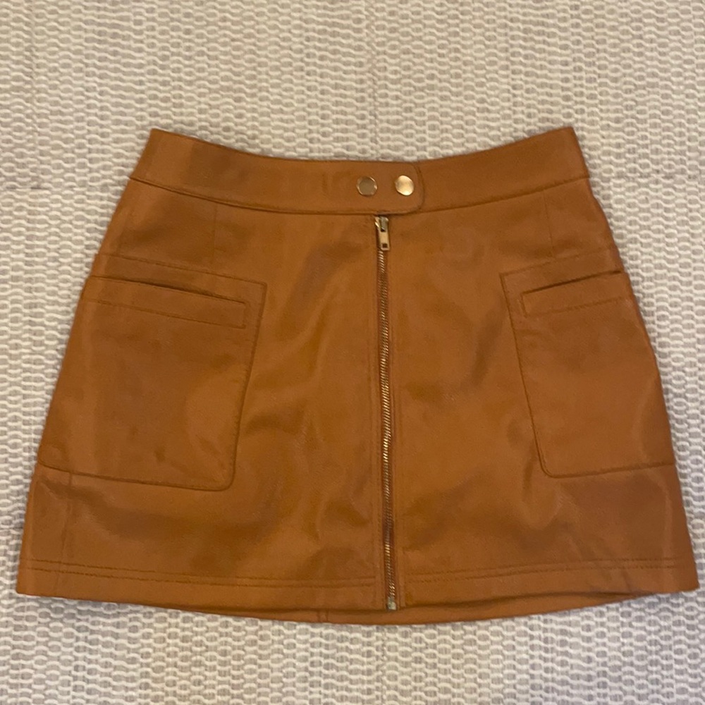 Free people fo leather skirt